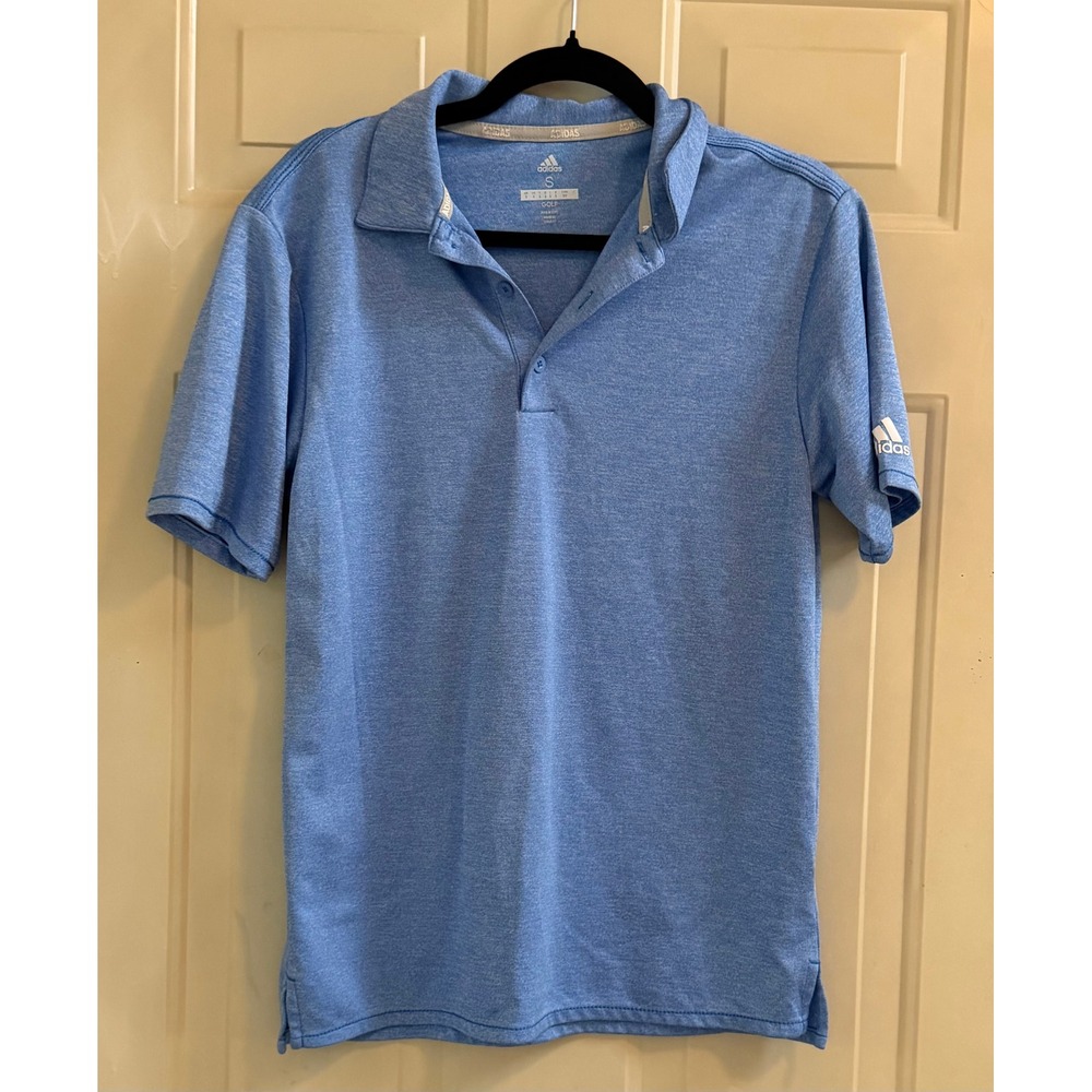 Adidas Golf Performance Polo Shirt Blue Heather Space-Dye Men's Size Small